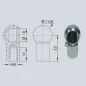 Cage à rotule diamètre 10 (chape M8-Acier-25mm) Cage à rotule diamètre 10 (chape M8-Acier-25mm)