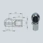 Cage à rotule diamètre 10 (chape M8-Acier-20mm) Cage à rotule diamètre 10 (chape M8-Acier-20mm)