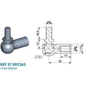 Adaptateur universel pour vérin à gaz