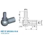 Cage à rotule avec rotule diamètre 16 (chape M8-Acier-35mm) Cage à rotule avec rotule diamètre 16 (chape M8-Acier-35mm)