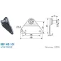 Support type platine triangle pour chape à œil - 8mm Support type platine triangle pour chape à œil - 8mm