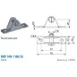 Support Inox type U pour chape à œil - 8 mm Support Inox type U pour chape à œil - 8 mm