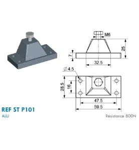Adaptateur pour vérin à gaz de chaise