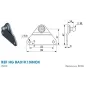 Support Inox type Platine Triangle pour cage à rotule -10mm Support Inox type Platine Triangle pour cage à rotule -10mm