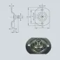 Support type Platine pour cage à rotule - 13 mm Support type Platine pour cage à rotule - 13 mm