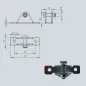 Support Inox type U pour chape à œil - 8 mm Support Inox type U pour chape à œil - 8 mm