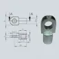 Chape à oeil Diamètre 6,1 mm (chape M6-Acier-25mm) Chape à oeil Diamètre 6,1 mm (chape M6-Acier-25mm)