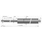 Verin à compression inox chapes filetées diam10 - filetage M8 c400 - l855 - f700 Verin à compression inox chapes filetées diam10 - filetage M8 c400 - l855 - f700