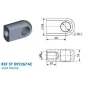 Chape à œil diamètre 10.1 mm (chape M8-Acier-20mm) Chape à œil diamètre 10.1 mm (chape M8-Acier-20mm)
