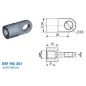 Chape à œil diamètre 8.5mm (chape M8-Acier-23mm) Chape à œil diamètre 8.5mm (chape M8-Acier-23mm)