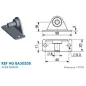 Support type équerre en L pour chape à œil - 8mm Support type équerre en L pour chape à œil - 8mm