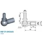 Cage à rotule avec rotule diamètre 13 (chape M8-inox-30mm) Cage à rotule avec rotule diamètre 13 (chape M8-inox-30mm)
