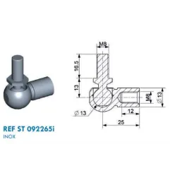 Accessoire de vérin à gaz pour installation facile