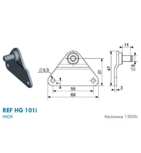Accessoire pour vérin à gaz : Kit de fixation rapide