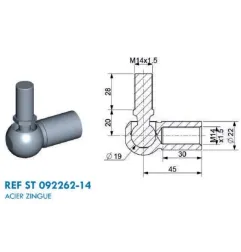 Adaptateur pour vérin à gaz de chaise de bureau