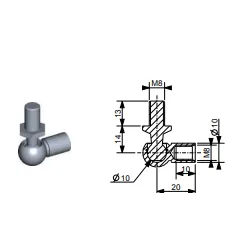 Accessoire de vérin à gaz pour ouverture facilitée