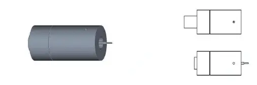 Vérin à gaz acier - Chape filetée avec valve