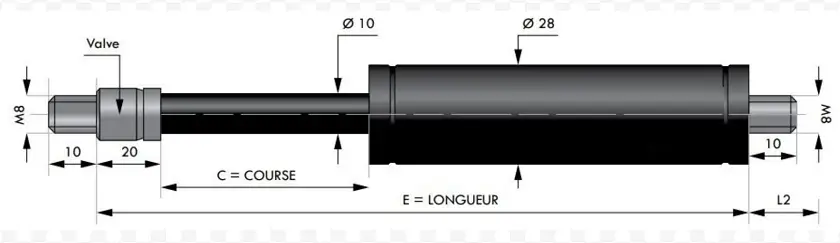 Vérin traction